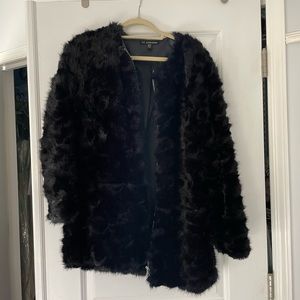 Women’s faux fur black coat